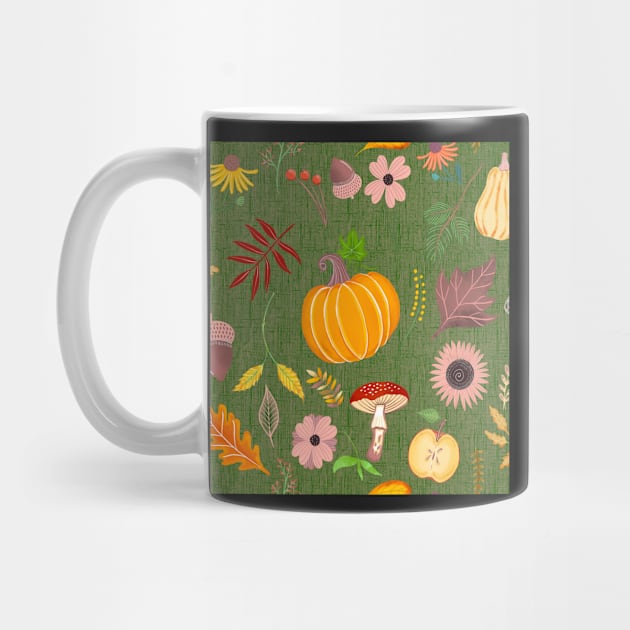 Pumpkin patch pattern by Papergrape